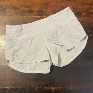 Lululemon Speed-Up Shorts in White Size 4